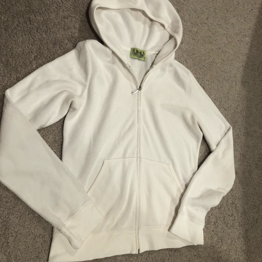 Juicy white crop pant track suit